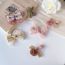 Fashion 3# Coffee Colored Flower Balls Braided Bouquet Lace Bow Embroidered Children's Hair Clip Set