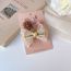 Fashion 2# Pink Flower Ball Braided Bouquet Lace Bow Embroidered Children's Hair Clip Set