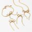Fashion Gold Earrings Stainless Steel Bow Earrings