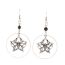 Fashion Silver Alloy Geometric Spider Pentagram Earrings
