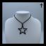 Fashion Black Leather Chain Alloy Star Necklace