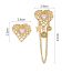 Fashion Gold Stainless Steel Gold-plated Diamond Asymmetric Love Earrings