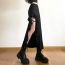 Fashion Black Polyester Lace Slit Skirt
