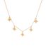 Fashion Gold Stainless Steel Diamond Eight-pointed Star Necklace