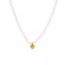 Fashion Gold Stainless Steel Pearl Beaded Love Necklace