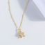 Fashion Rotating Five-star Flower Copper Diamond Flower Necklace