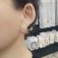 Fashion Champagne Gold Eight Claw White Zirconium Copper Studded Diamond Multi-layer Earrings