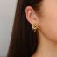 Fashion Gold Stainless Steel Knotted Earrings
