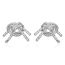 Fashion Silver Stainless Steel Knotted Earrings