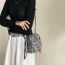 Fashion Black Sequin Drawstring Crossbody Bag
