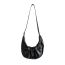 Fashion Black Pu Drawstring Pleated Shoulder Bag