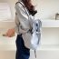 Fashion White Nylon Large Capacity Backpack