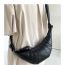Fashion Off White Pu Soft Leather Large-capacity Horn Crossbody Bag
