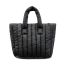 Fashion Silver Down Vertical Pattern Large Capacity Handbag