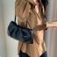 Fashion Brown Soft Pleated Shoulder Bag