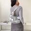 Fashion Silver Large Capacity Multi-pocket Shoulder Bag