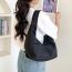 Fashion Black Nylon Large Capacity Wide Shoulder Strap Shoulder Bag
