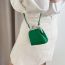 Fashion Green Pu Diamond Clip Crossbody Bag