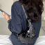 Fashion Black Pu Chain Sequin Shoulder Bag