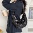 Fashion Black Pu Chain Sequin Shoulder Bag