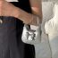 Fashion Silver Pu Bow Flap Crossbody Bag