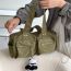Fashion Silver Nylon Multi-pocket Large Capacity Shoulder Bag