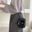 Fashion Pu Black Polyester Crossbody Bag
