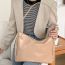 Fashion Apricot Oil Wax Leather Large Capacity Shoulder Bag