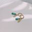 Fashion Glossy Snake-earrings Stainless Steel Turquoise Snake Earrings