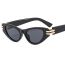 Fashion Translucent Gray Frame Gray Powder Sheet Cat Eye Small Frame Sunglasses