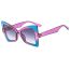 Fashion Floral Frame Blue And Red Pieces Pc Color Pattern Butterfly Large Frame Sunglasses