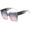 Fashion Gray Pink Frame Gradually Gray Pink Piece Pc Square Large Frame Sunglasses
