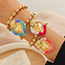 Fashion #8 Copper Geometric Love Rice Bead Bracelet