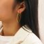 Fashion Golden Large Stainless Steel Round Earrings