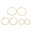 Fashion Golden Large Stainless Steel Round Earrings