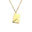 Fashion Gold Stainless Steel Envelope Necklace