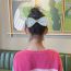 Fashion Light Grey Mesh Bow Crown Children's Hair Clip