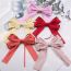 Fashion Orange Red Children's Hair Clip With Ribbon Bow