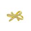 Fashion Gold Gold Plated Copper Bow Pendant With Diamonds