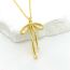 Fashion Gold Gold Plated Copper Bow Pendant