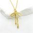 Fashion Gold Gold Plated Copper Bow Pendant