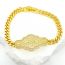 Fashion 7# Gold-plated Copper Geometric Bracelet With Diamonds