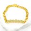 Fashion Golden 7 Gold-plated Copper Geometric Bracelet With Diamonds
