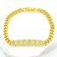 Fashion Golden 2 Gold-plated Copper Geometric Bracelet With Diamonds