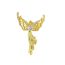 Fashion Gold Copper Inlaid Zirconium Love Wings Pendant