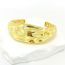 Fashion Gold Copper Gold Plated Pleated Bracelet Ring Set
