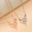 Fashion 1# Copper Inlaid Zirconium Love Necklace