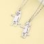 Fashion Silver 2 Stainless Steel Cat Necklace