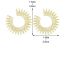 Fashion Gold Alloy Diamond Sunflower Stud Earrings