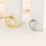 Fashion Gold Copper Set Zirconium Snake Shape Open Ring